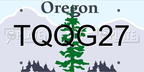 TQQG27 Oregon License Plate