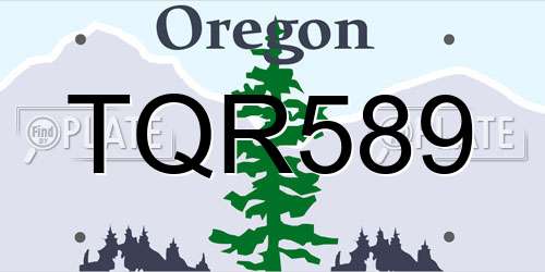 TQR589 Oregon License Plate