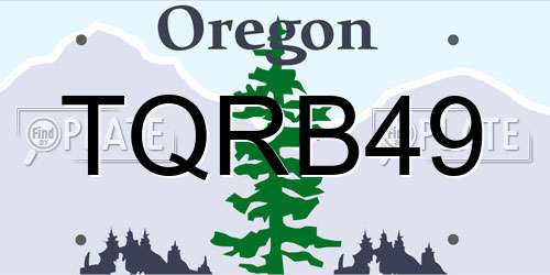 TQRB49 Oregon License Plate