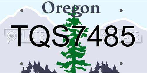 TQS7485 Oregon License Plate