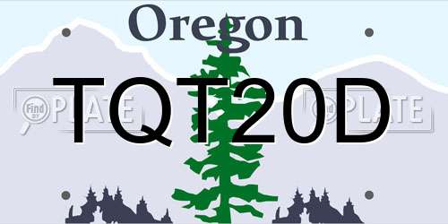TQT20D Oregon License Plate