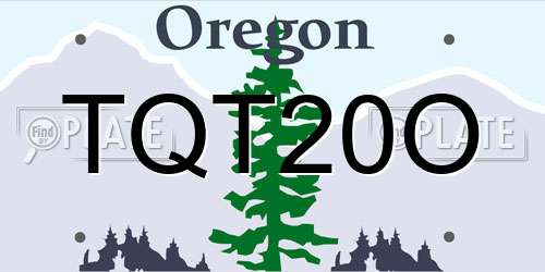TQT20O Oregon License Plate