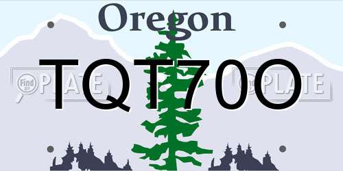 TQT70O Oregon License Plate