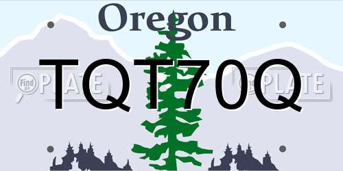 TQT70Q Oregon License Plate