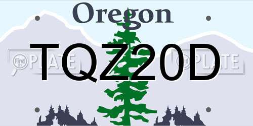 TQZ20D Oregon License Plate