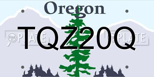 TQZ20Q Oregon License Plate