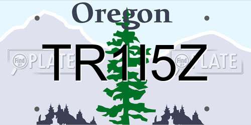 TR1I5Z Oregon License Plate