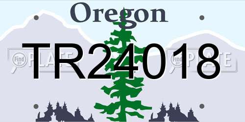 TR24018 Oregon License Plate