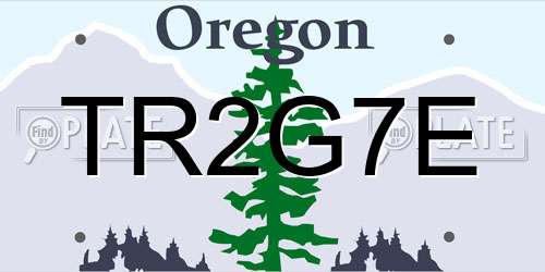 TR2G7E Oregon License Plate