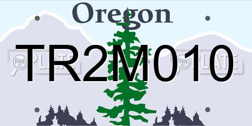 TR2M010 Oregon License Plate