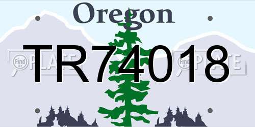 TR74018 Oregon License Plate