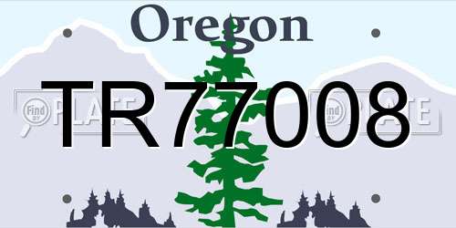 TR77008 Oregon License Plate