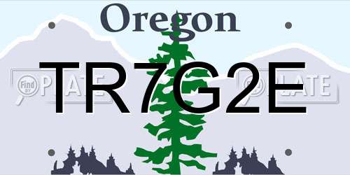 TR7G2E Oregon License Plate