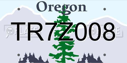 TR7Z008 Oregon License Plate