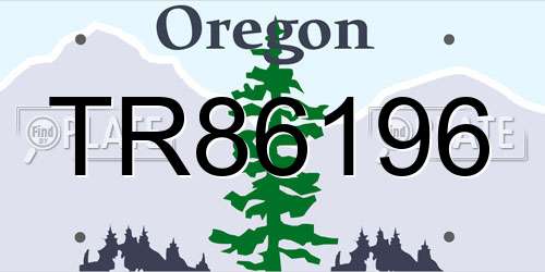 TR86196 Oregon License Plate