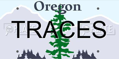 TRACES Oregon License Plate