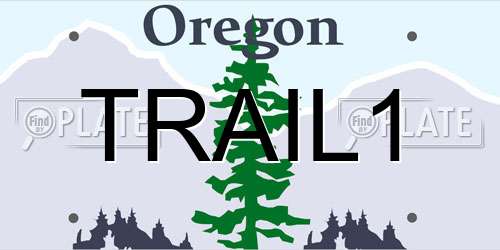 TRAIL1 Oregon License Plate
