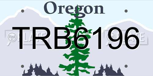 TRB6196 Oregon License Plate