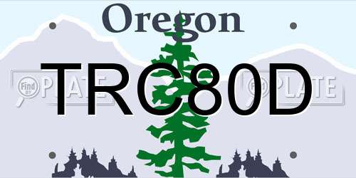 TRC80D Oregon License Plate