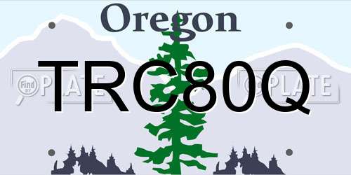 TRC80Q Oregon License Plate