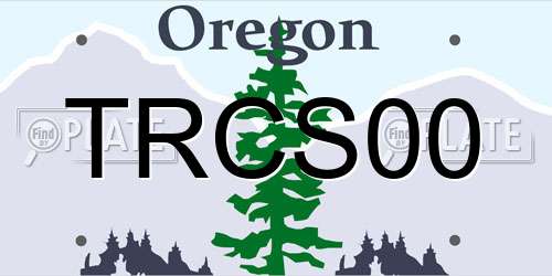 TRCS00 Oregon License Plate