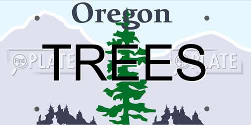 TREES Oregon License Plate