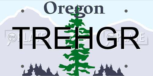 TREHGR Oregon License Plate
