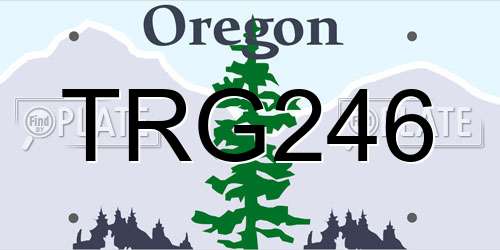 TRG246 Oregon License Plate