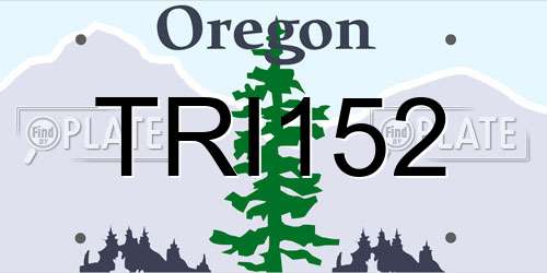 TRI152 Oregon License Plate