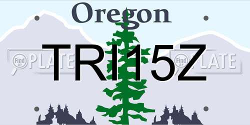 TRI15Z Oregon License Plate