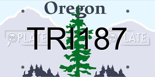 TRI187 Oregon License Plate