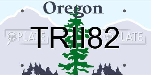 TRII82 Oregon License Plate