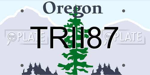 TRII87 Oregon License Plate