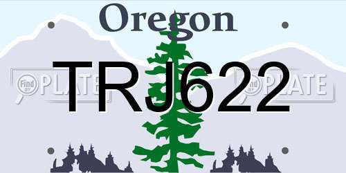 TRJ622 Oregon License Plate