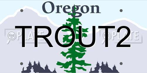TROUT2 Oregon License Plate