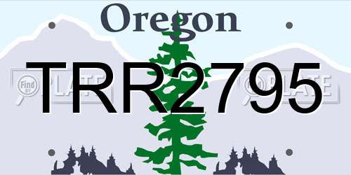 TRR2795 Oregon License Plate