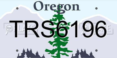 TRS6196 Oregon License Plate