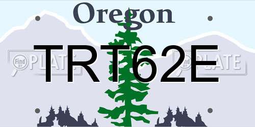 TRT62E Oregon License Plate