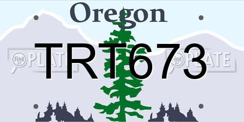 TRT673 Oregon License Plate