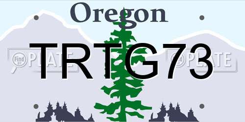 TRTG73 Oregon License Plate
