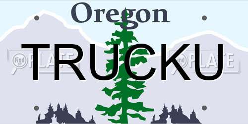 TRUCKU Oregon License Plate
