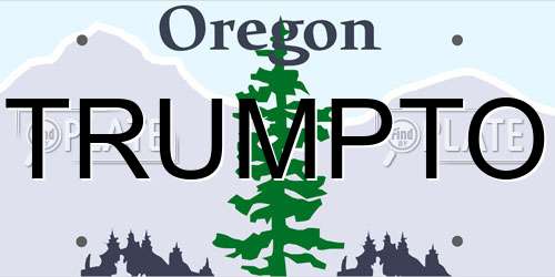 TRUMPTO Oregon License Plate