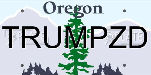 TRUMPZD Oregon License Plate