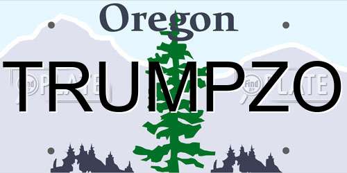 TRUMPZO Oregon License Plate