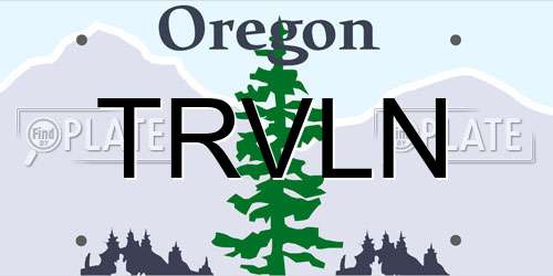 TRVLN Oregon License Plate