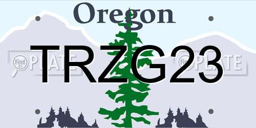 TRZG23 Oregon License Plate