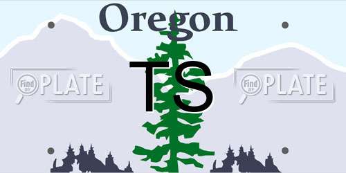 TS Oregon License Plate