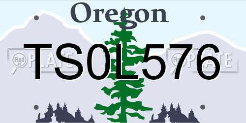 TS0L576 Oregon License Plate