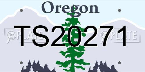 TS20271 Oregon License Plate