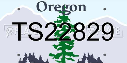 TS22829 Oregon License Plate